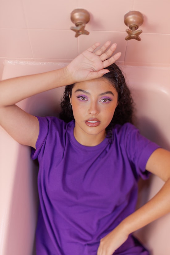 Camiseta Básica Roxo Merlot