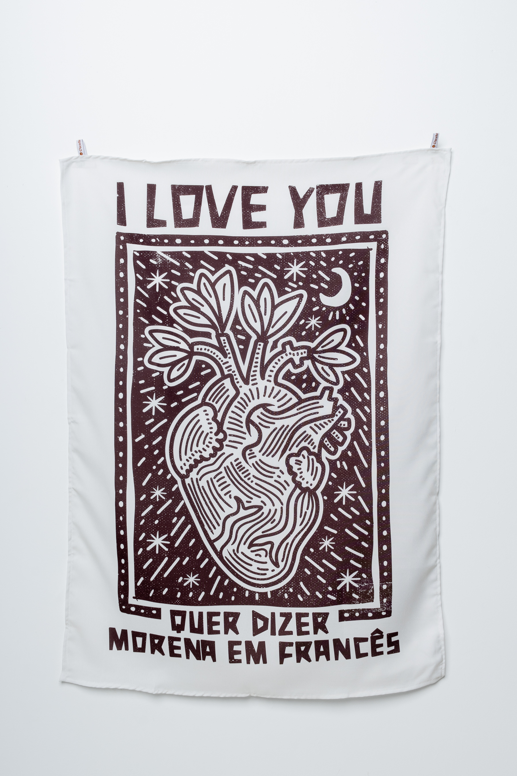 Bandeira Decorativa I Love You - Bandeira Personalizada - Chico Rei