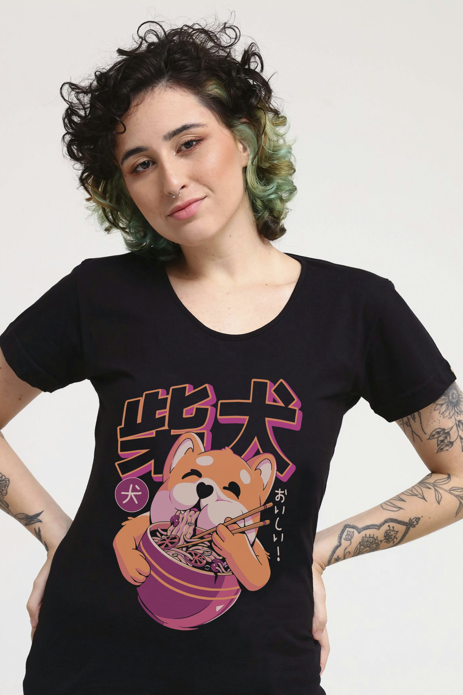 Camiseta Shiba Noodles Chico Rei