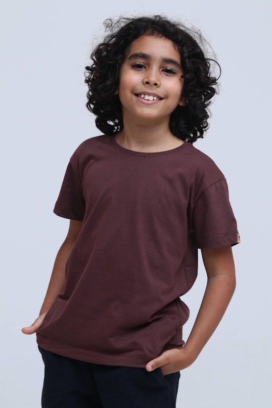 Camiseta Infantil Básica Marrom Sucupira