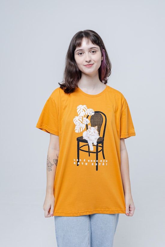 Camiseta Lar é Onde Meu Gato Está