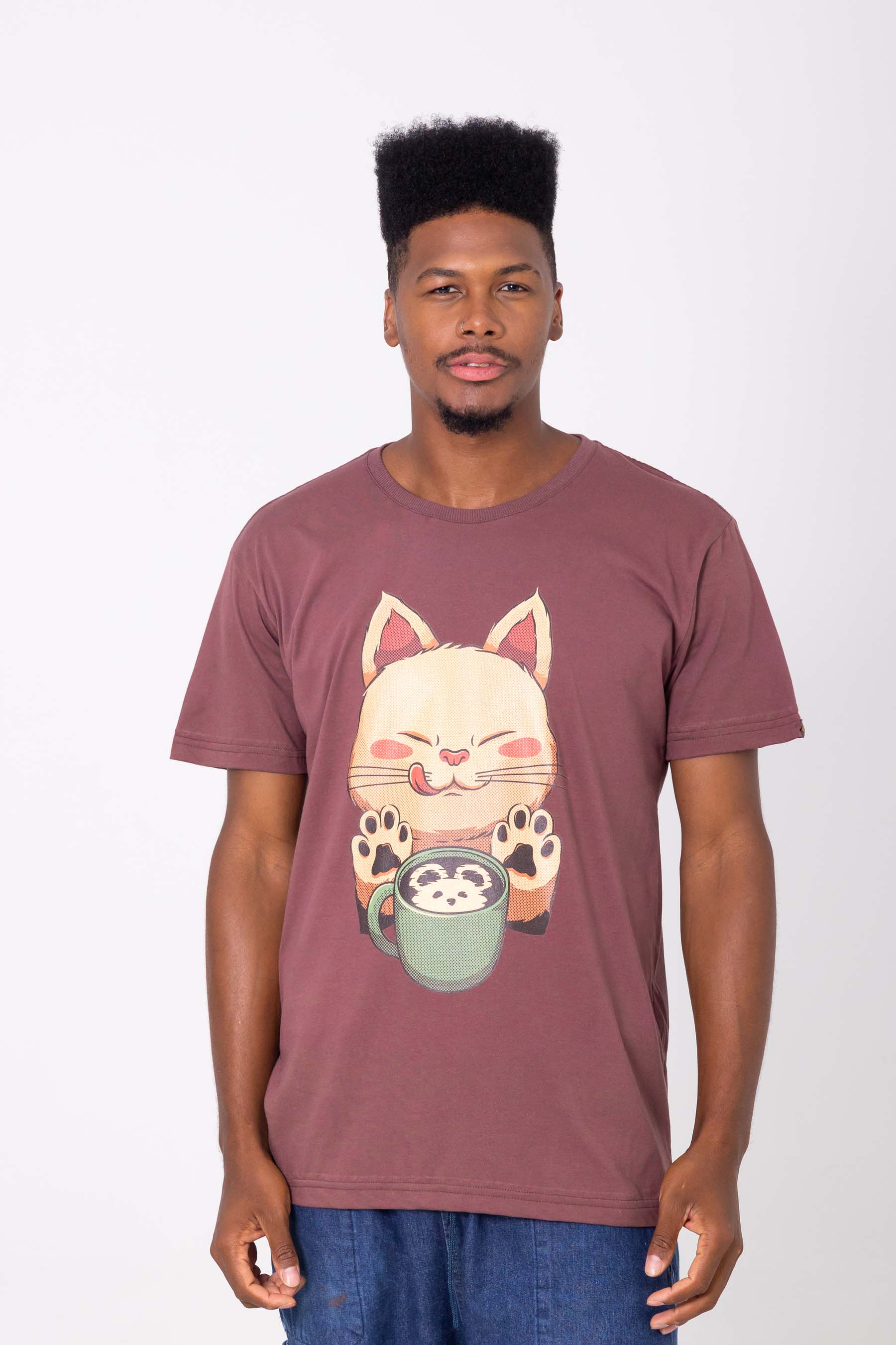 Camiseta Kitty Latte Little Mouse - Camiseta Gato - Chico Rei