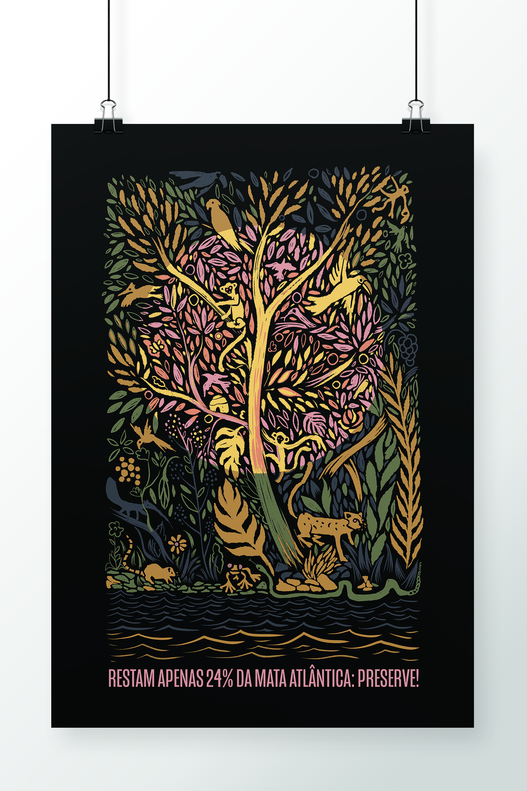 Poster Sem Água, Sem Floresta - SOS Mata Atlântica na Chico Rei