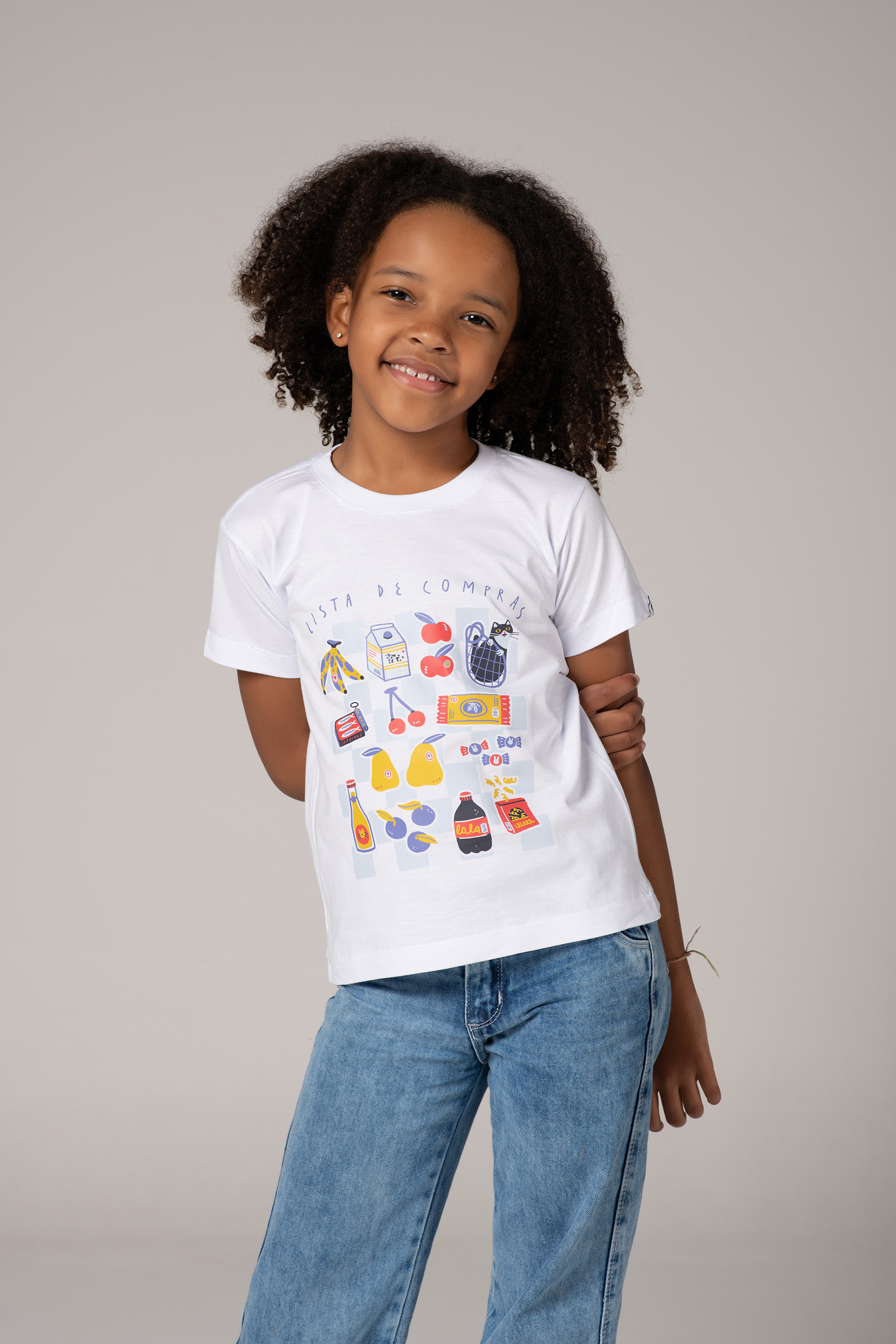 Camiseta Infantil Lista de Compras