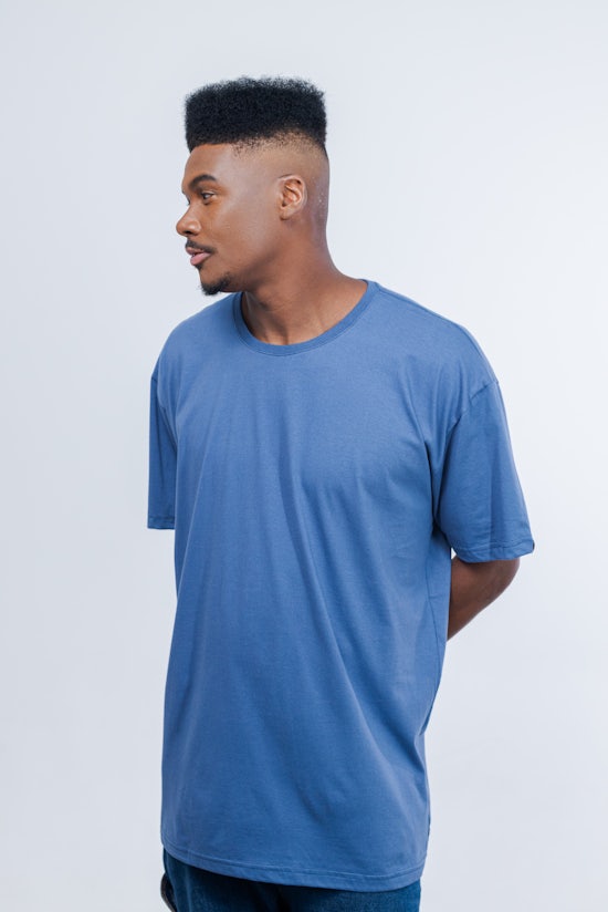 Camiseta Básica Azul Surf