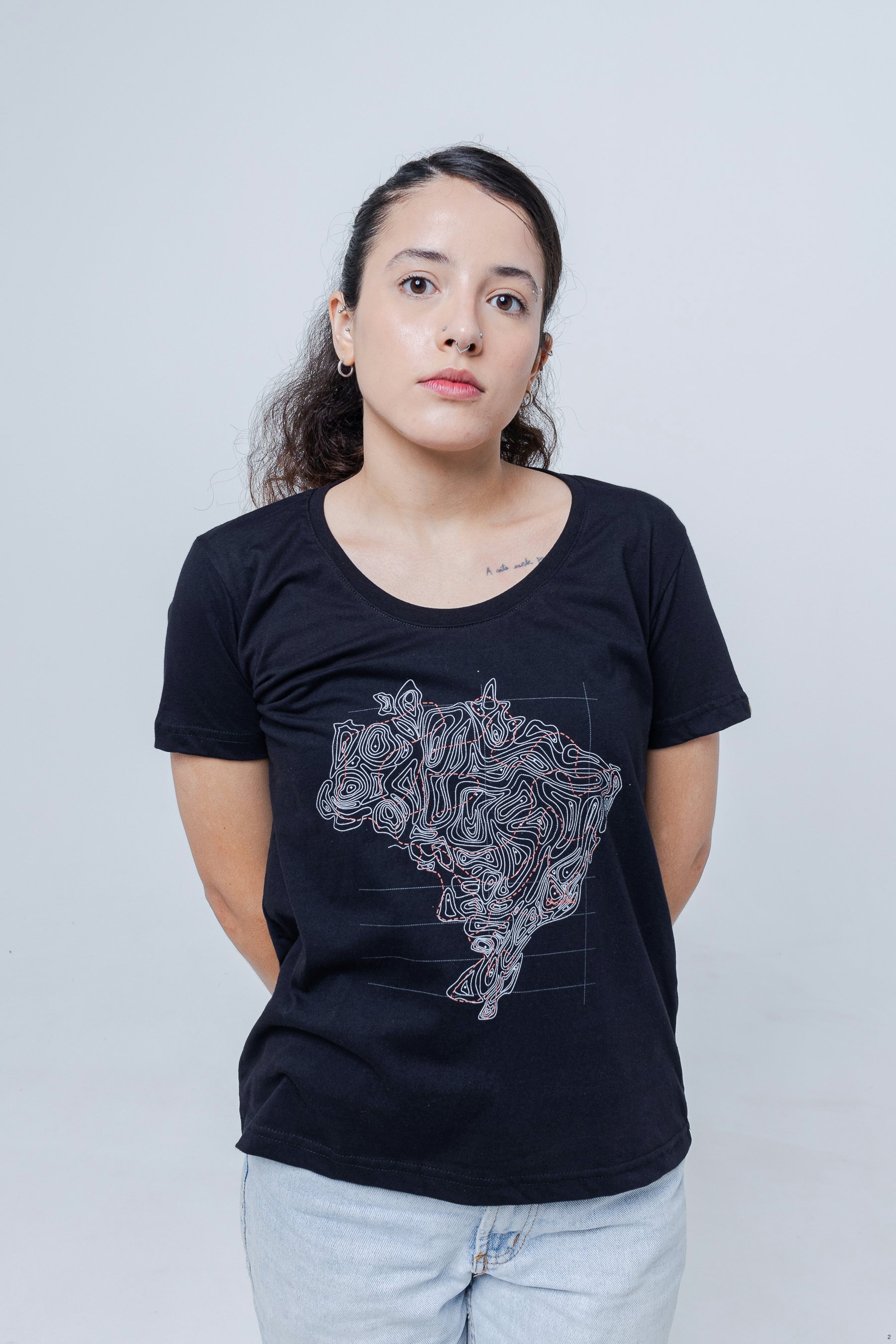 Camiseta Brasil Topográfico