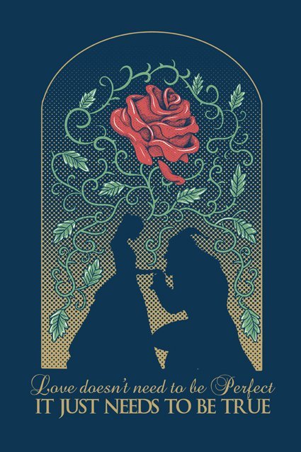 Estampa Camiseta A Bela e a Fera