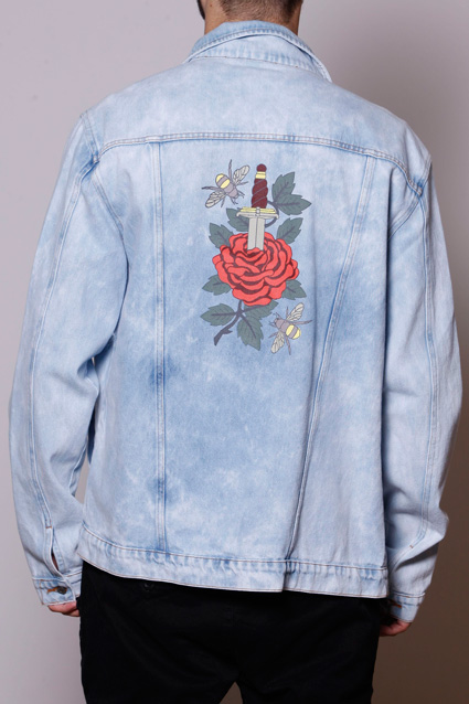 Jaqueta store jeans rose