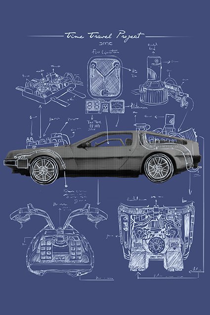 Estampa Manga Longa Time Travel Project