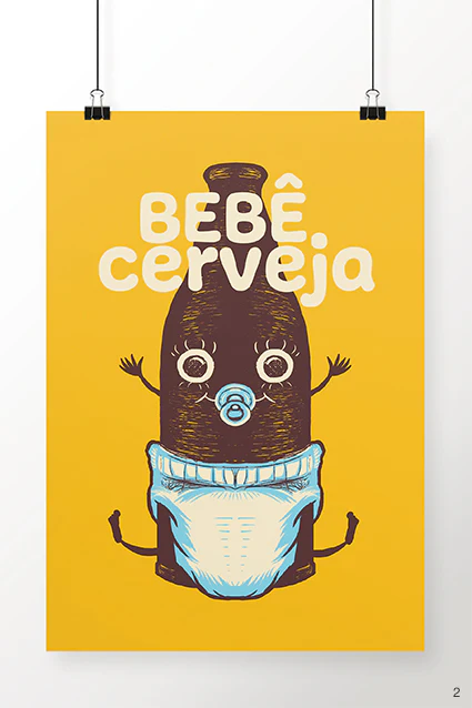 Poster Bebê Cerveja - Chico Rei