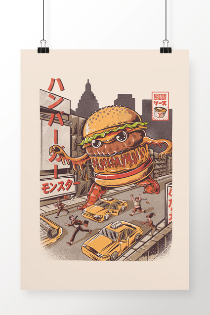 桜井 ポスターペーパーMAX RCGX914 2インチ Poster Burgerzilla - Chico Rei