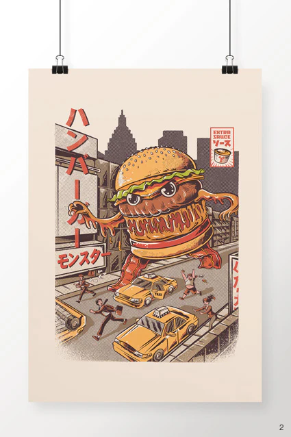 Poster Burgerzilla - Chico Rei